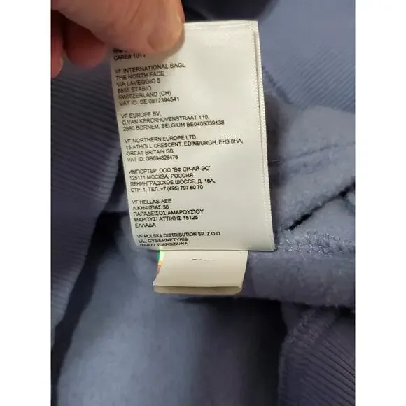 The North Face Hoodie Womens Small Blue Pullover Logo Sweatshirt Kangaroo Pocket - Picture 14 of 15